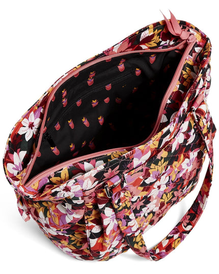 Vera Bradley Women's Recycled Cotton Glenna Satchel Rosa Floral
