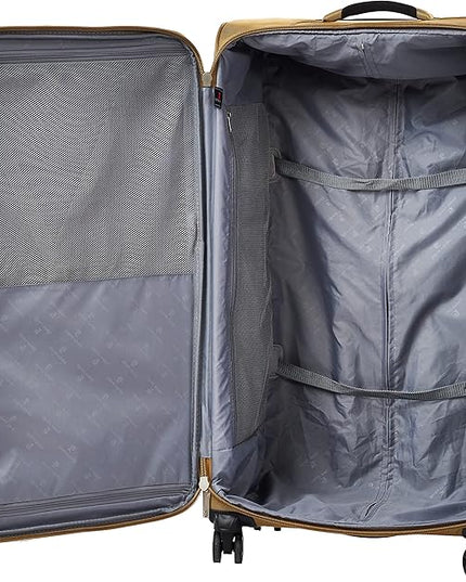 Pierre Cardin Premium Luggage With TSA LOCK, 4 wheels (Checked Luggage 32-Inch, Champagne)