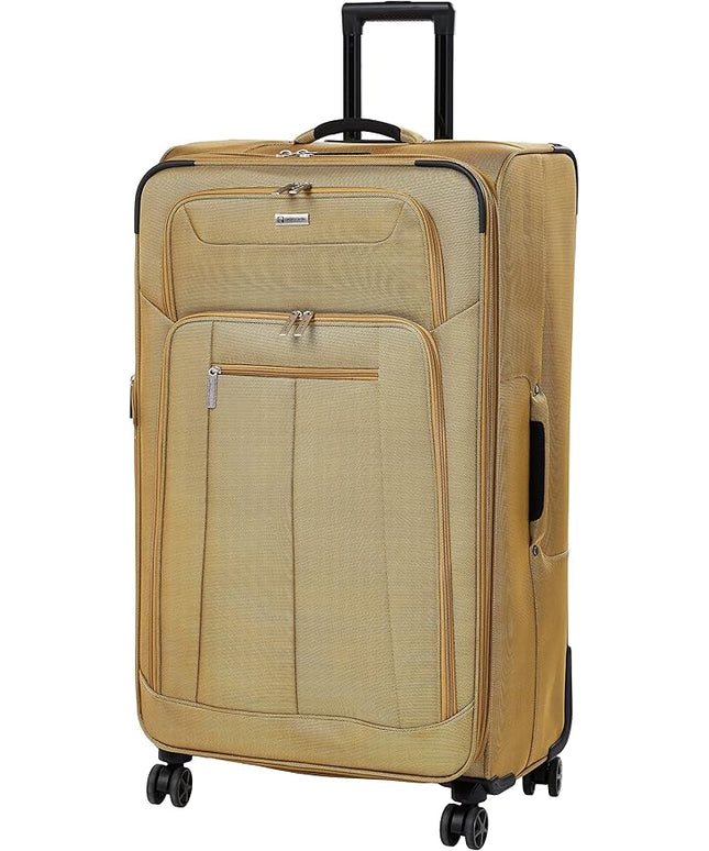 Pierre Cardin Premium Luggage With TSA LOCK, 4 wheels (Checked Luggage 32-Inch, Champagne)