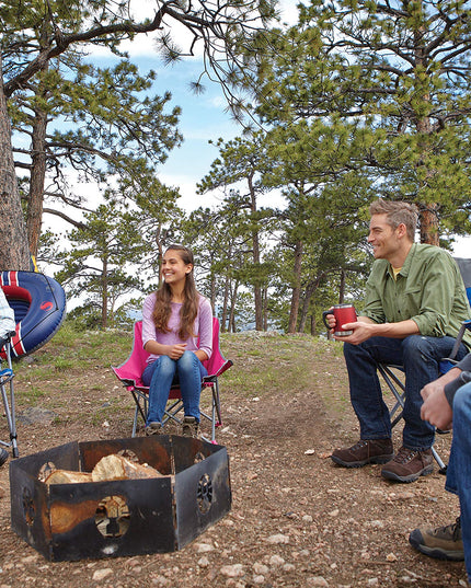 Coleman Big-N-Tall Quad Chair with Cup Holder & Side Pocket, Water-Resistant Oversized Camping Chair Supports up to 600lbs, Great for Tailgating, Camping & Outdoor Use, Carry Bag Included