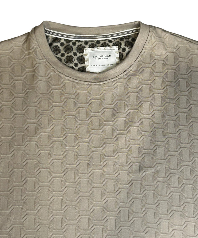Cactus Man Ricky Singh Men’s Dark Beige Round Neck Half-Sleeve T-Shirt