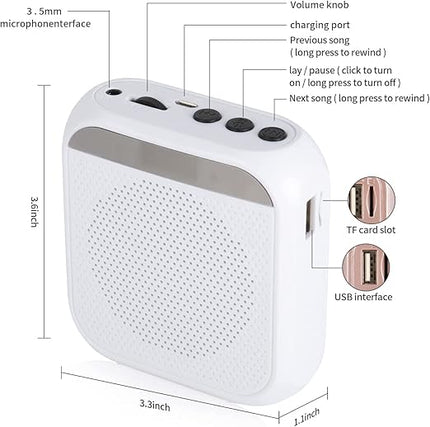 Waistband Amplifier With Lithium Battery - White