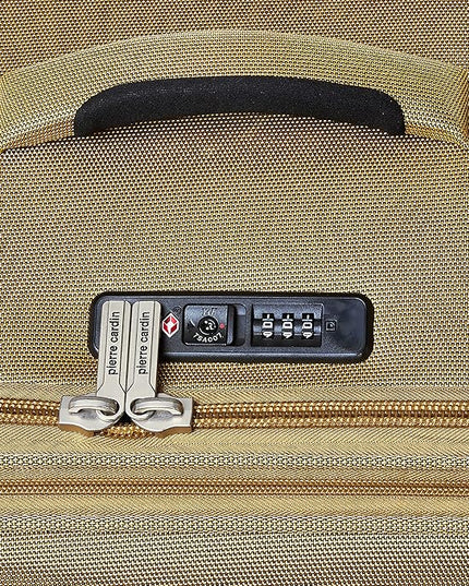 Pierre Cardin Premium Luggage With TSA LOCK, 4 wheels (Checked Luggage 32-Inch, Champagne)