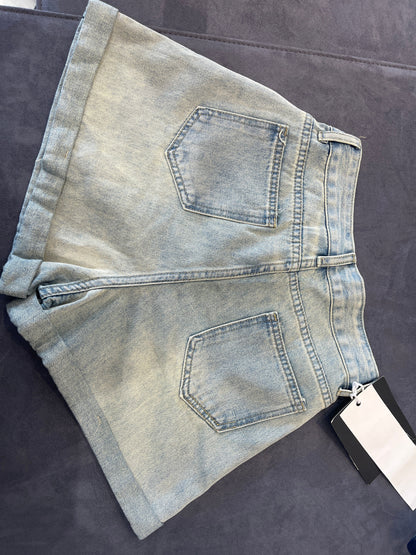 Cat Family Fashion Denim Shorts-Women