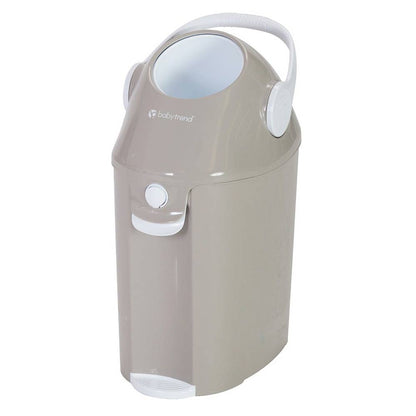 Baby Trend Diaper Champ Deluxe in taupe, front view