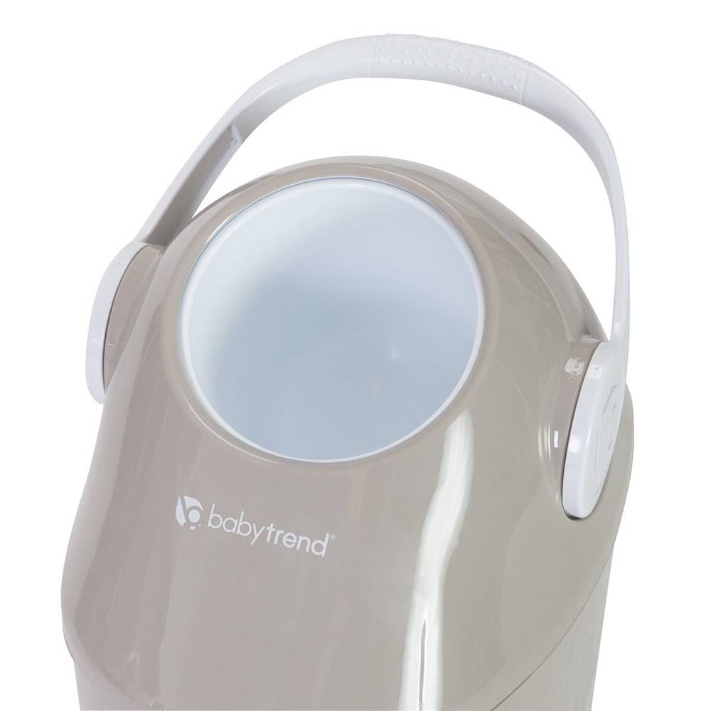 Close-up of Diaper Champ lid and handle