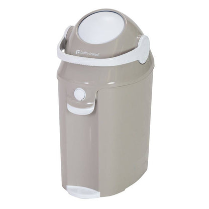 Taupe Diaper Champ Deluxe, angled view