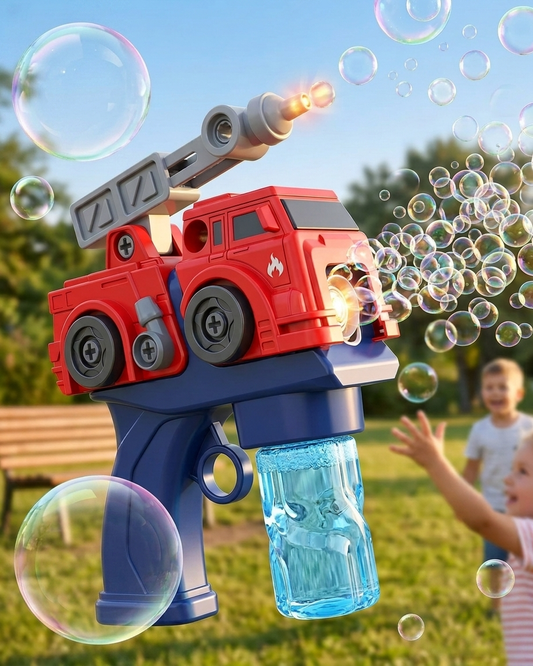 Colorland Kids' Fire Truck Electric Bubble Gun with Lights & Sounds
