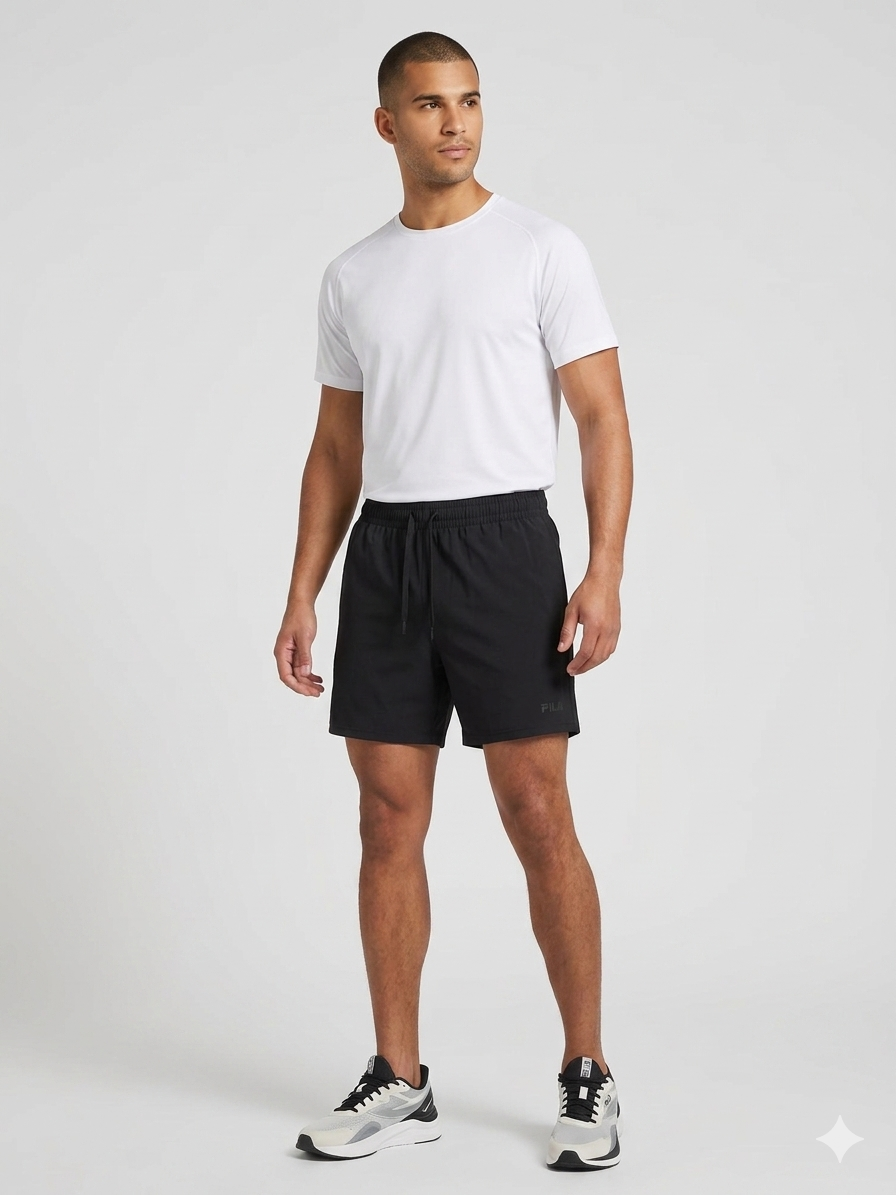 Fila Black Shorts For Men