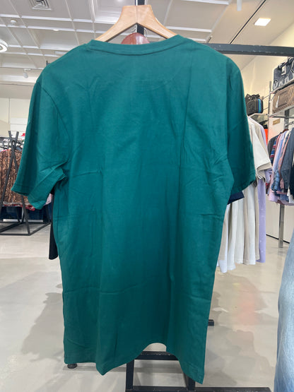 Bs Style Men'S Teal Green "Earth" Graphic Oversized T-Shirt