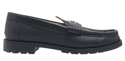 Coach Jocelyn Leather Loafer Black Patterned Design
