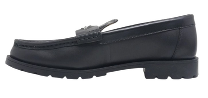 Coach Jocelyn Leather Loafer Black Patterned Design