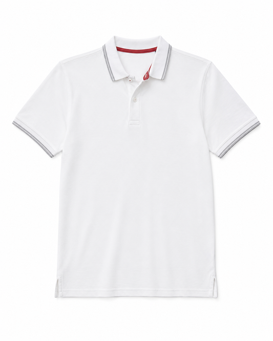 Allen Solly Men'S White Textured Polo T-Shirt