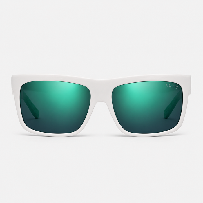 Clearance of Guess Sunglasses – GU6863 21Q – White Frame / Green Teal