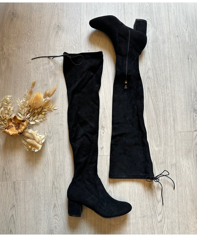 Forever 21 Over The Knee Boots In Black
