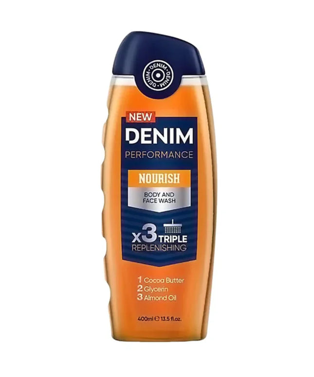 Denim new Performance NOURISH Body And Face Wash x3 400ml