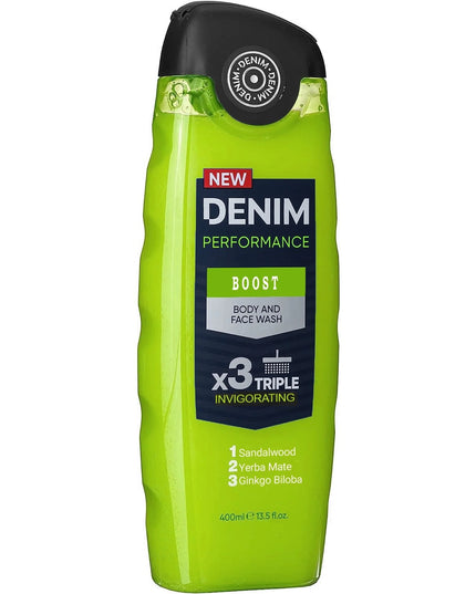 Denim new Performance Boost Body And Face Wash x3 400ml
