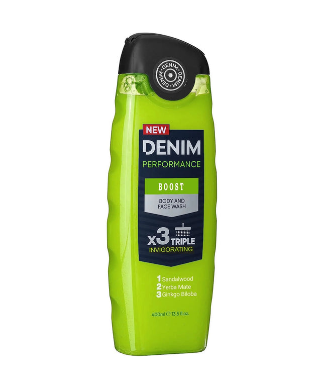 Denim new Performance Boost Body And Face Wash x3 400ml