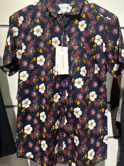 Denim & Flower Men’S Floral Short Sleeve Shirt – Stylish & Breathable