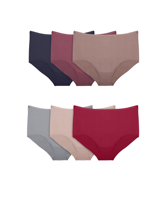 SIZE: 3XL - Fruit of the Loom Women's Microfiber Brief Underwear, 6-Pack