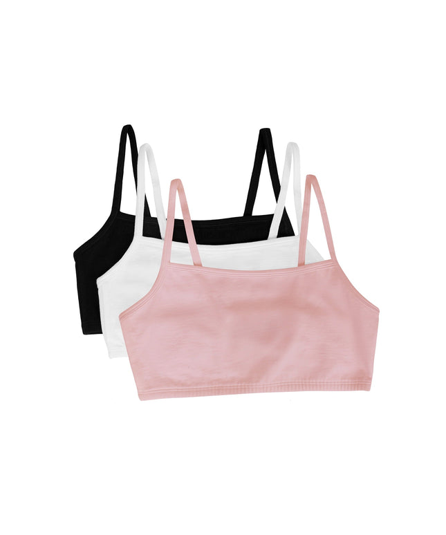 SIZE: 40 - Fruit of the Loom Women's Spaghetti Strap Cotton Sports Bra, 3-Pack, Style-9036