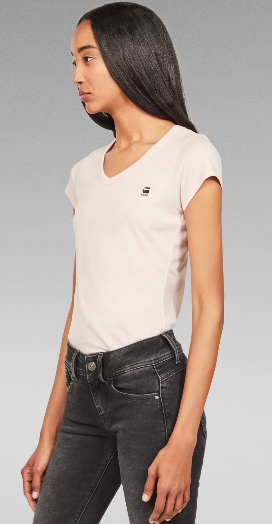 G-Star Raw Eyben Slim V T Women T-Shirt Ny Jersey