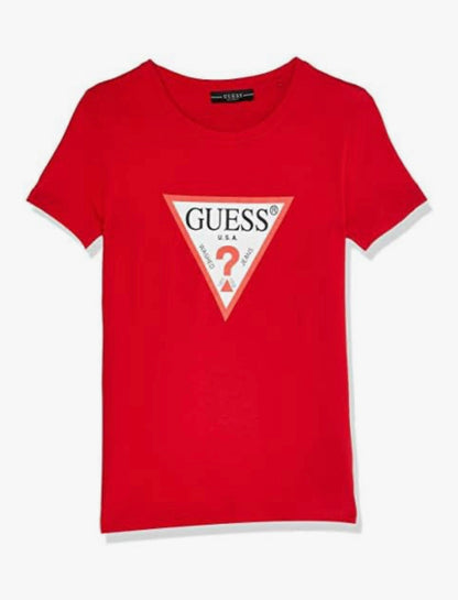 Guess Men'S Triangle Logo T-Shirt – Red