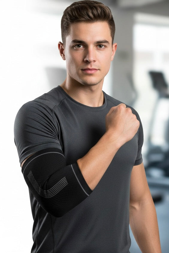 High Quality Elbow Support Multi Directional Compression Flatlock Stitching Technology Durable Reinforced Edging 9335