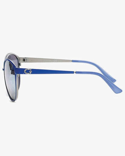 Women's Matte Blue Smoke Mirror Sunglasses - UV Protection