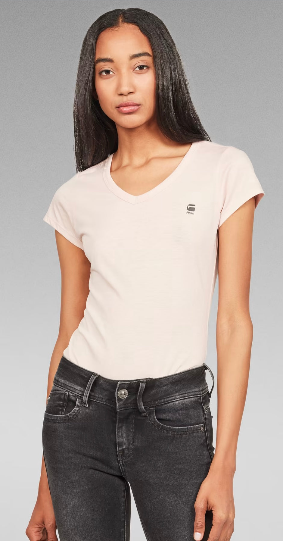 G-Star Raw Eyben Slim V T Women T-Shirt Ny Jersey