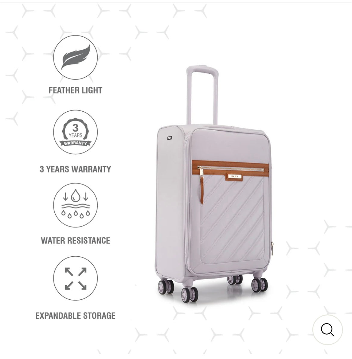 DKNY Sweet Dreams Upright Trolley Bag, Lavender (DT418SD2)
