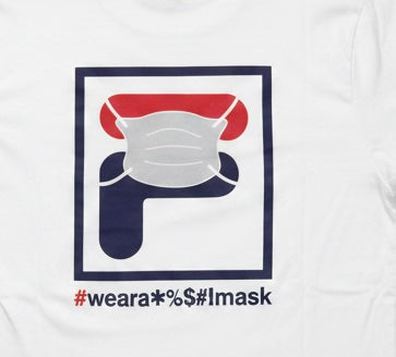 Fila Men’S Wear A Mask White Tee