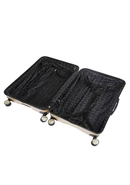 Bebe Carmella Gold Large Light Weight Polycarbonate Trolley Bag Luggage