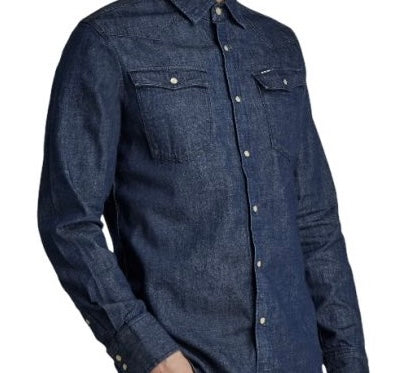 G-Star Raw 3301 Straight Shirt Wmn L/S Dk Aged Lt Wt Trell Denim Women Shirt
