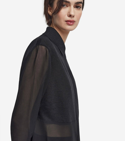 G-Star Raw Delina Bf Shirt L/S Wmn Dk Black Bronx Voile Women