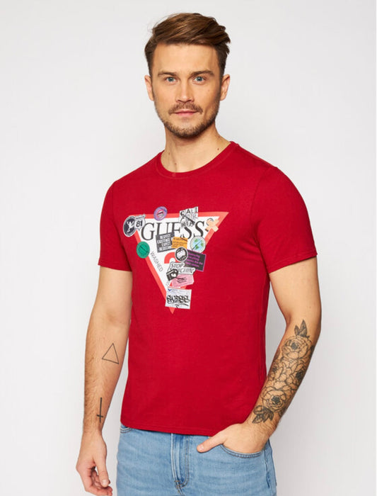 Guess Red Large Logo T-Shirt - Men's (M0BI70I3Z00-G5L7)