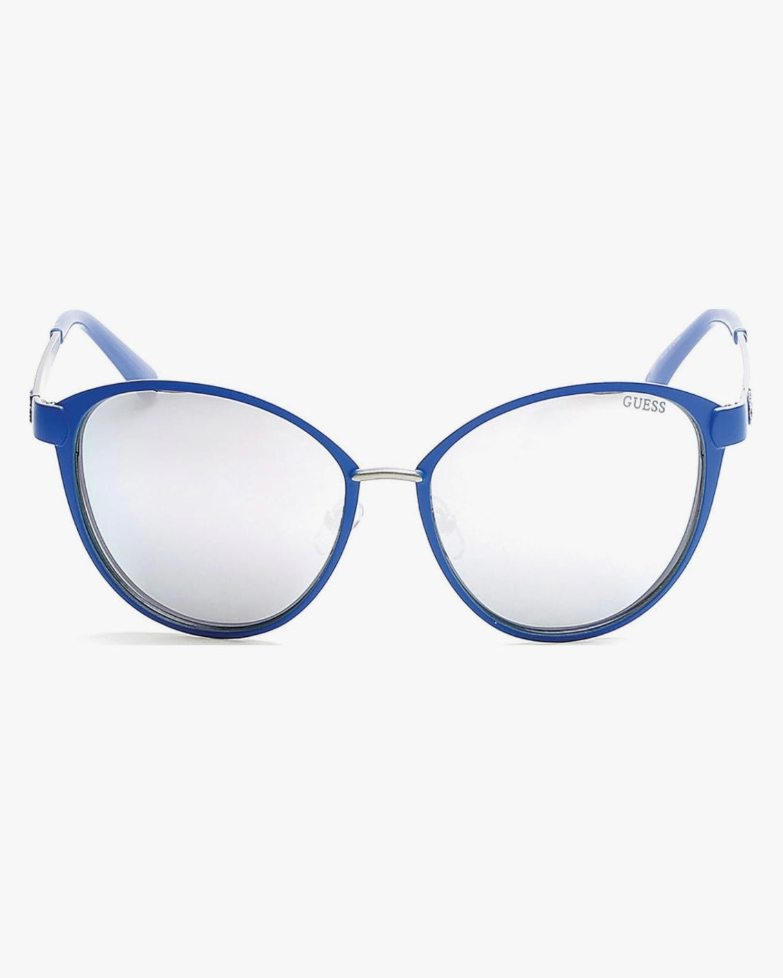 Women's Matte Blue Smoke Mirror Sunglasses - UV Protection