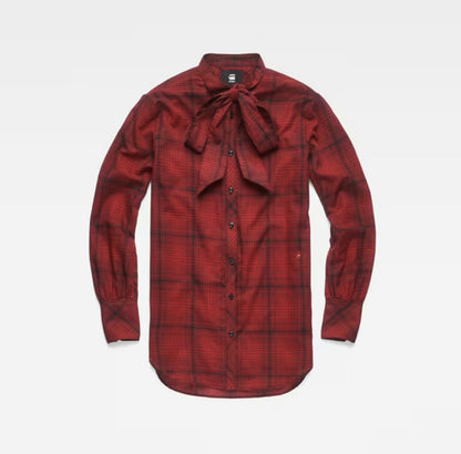 G-Star Raw Deline Bf Bow Blouse Wmn L\S Dk Black/Dk Baron Check Lt Wr Dorothy Bevis Check