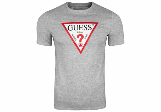 Guess Men'S Original Logo T-Shirt Grey
