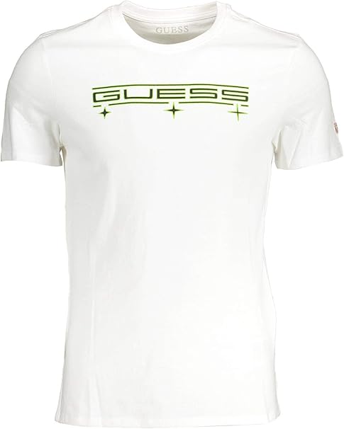 Guess Men'S Sparkle Logo T-Shirt White