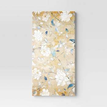SEALED - 120CM X 60CM Floral Unframed Canvas - Threshold