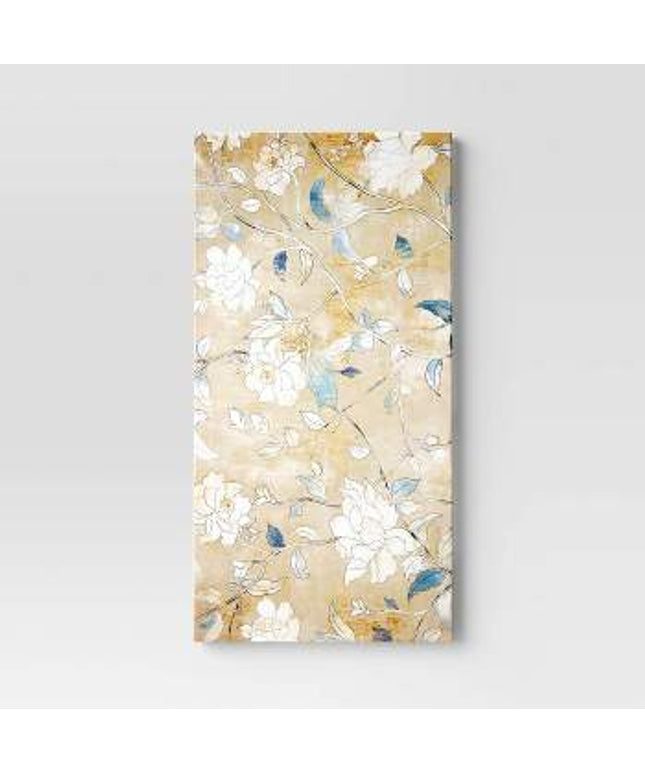 SEALED - 120CM X 60CM Floral Unframed Canvas - Threshold