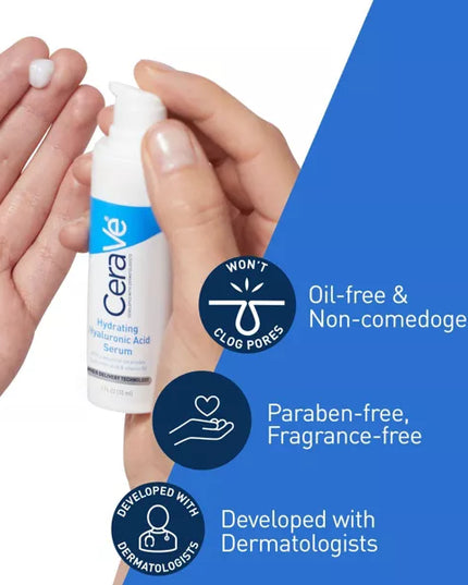 CeraVe Hydrating Hyaluronic Acid Face Serum – 1 fl oz