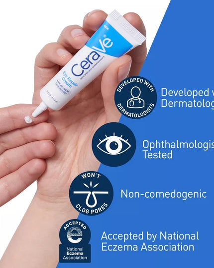 CeraVe Under Eye Cream Repair for Dark Circles and Puffiness - 0.5oz(14.2g)