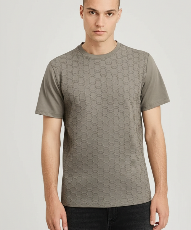 Cactus Man Ricky Singh Men’s Dark Beige Round Neck Half-Sleeve T-Shirt