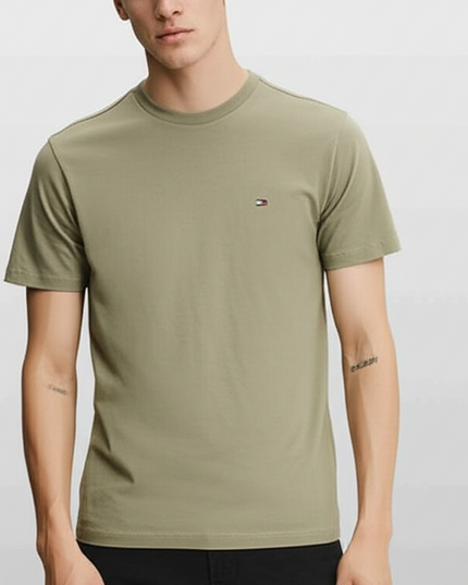 Tommy Jeans Men’s Olive Cotton T-Shirt