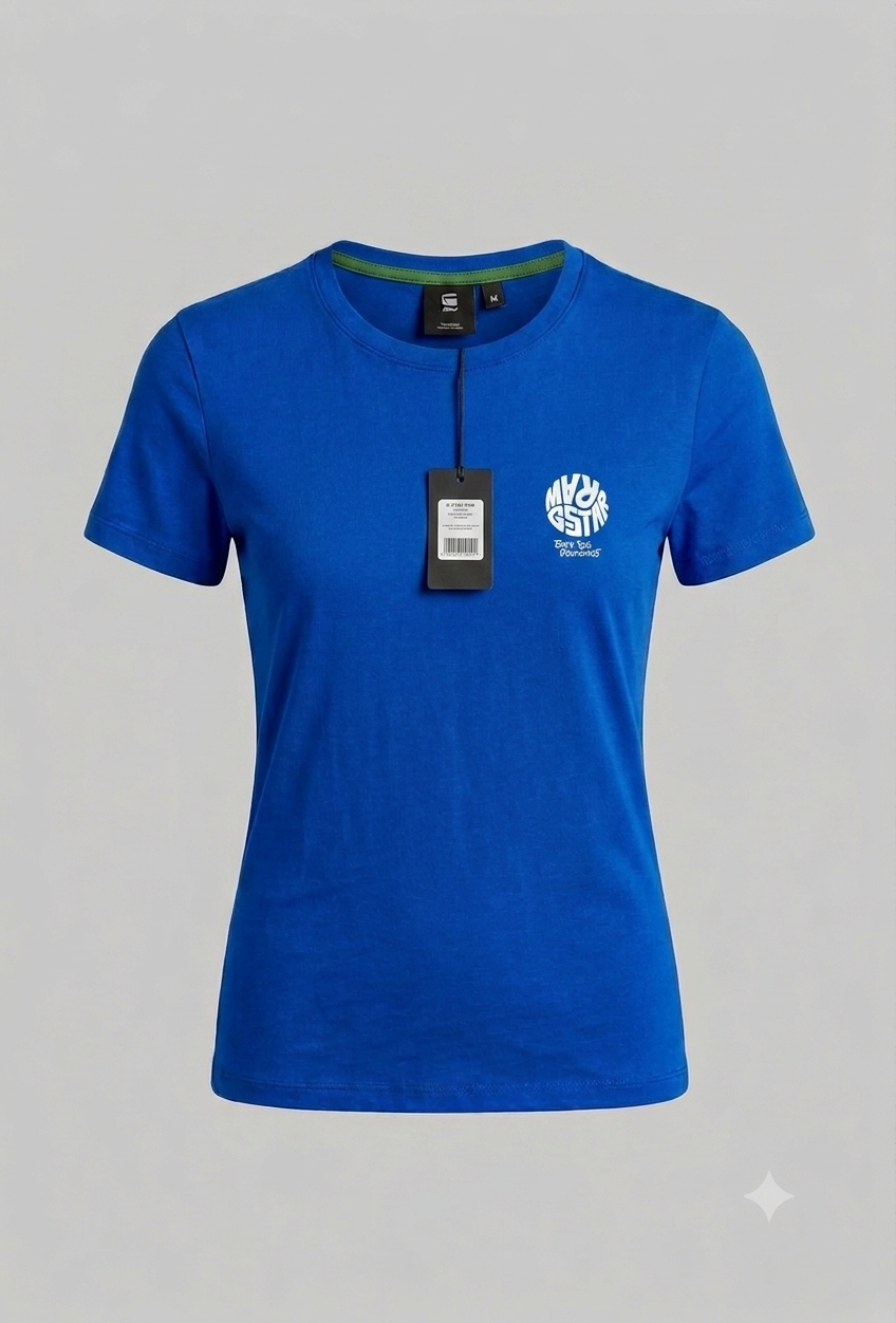 G-Star Raw Women'S Graphic Slim T-Shirt – Bright Blue