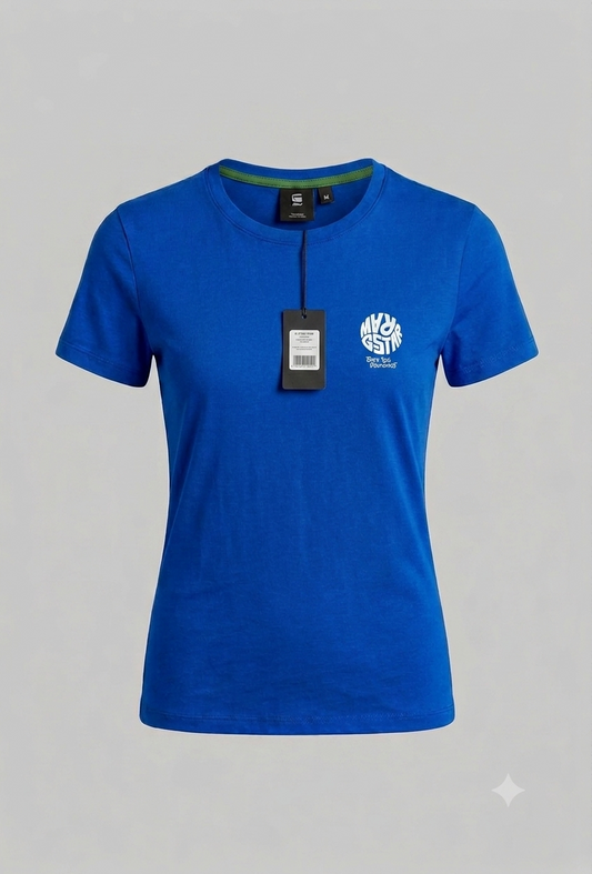 G-Star Raw Women'S Graphic Slim T-Shirt – Bright Blue