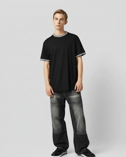Cactus Man Ricky Singh Men’s Round Neck Half-Sleeve T-Shirt