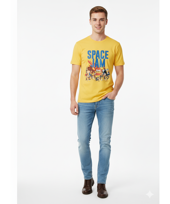 FOREVER 21 SPACE JAM  YELLOW T-SHIRT